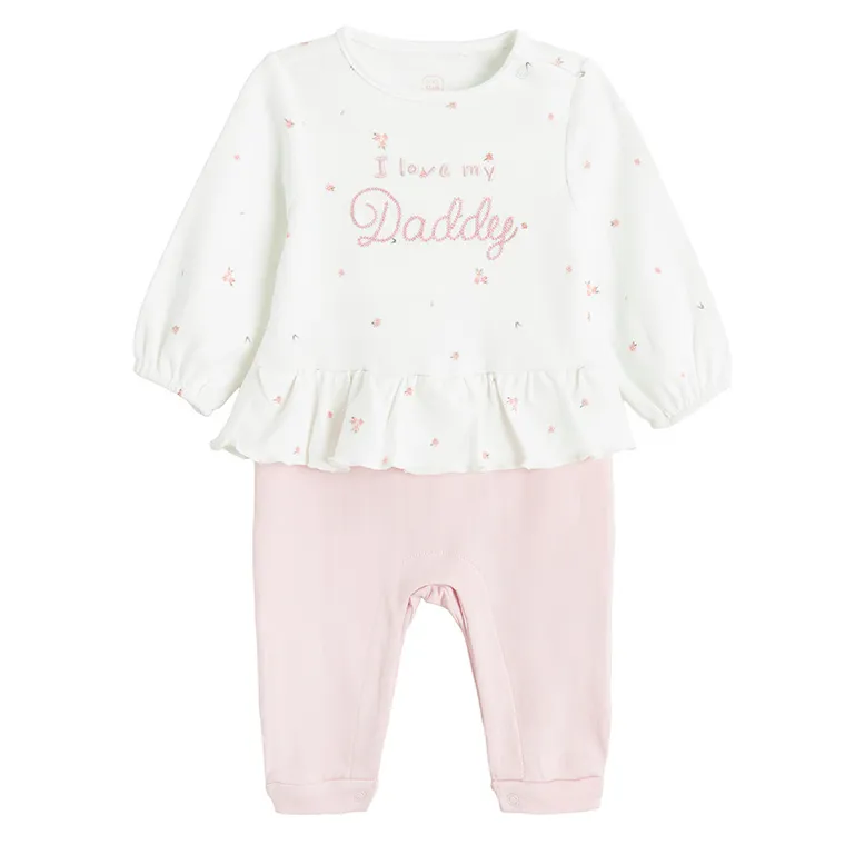 Cool Club, Pajac dziewczęcy, biało-różowy