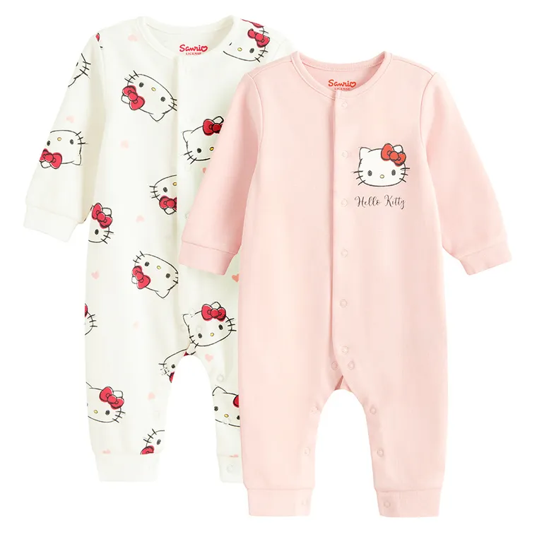 Cool Club, Pajac dziewczęcy, mix, Hello Kitty, zestaw, 2 szt.