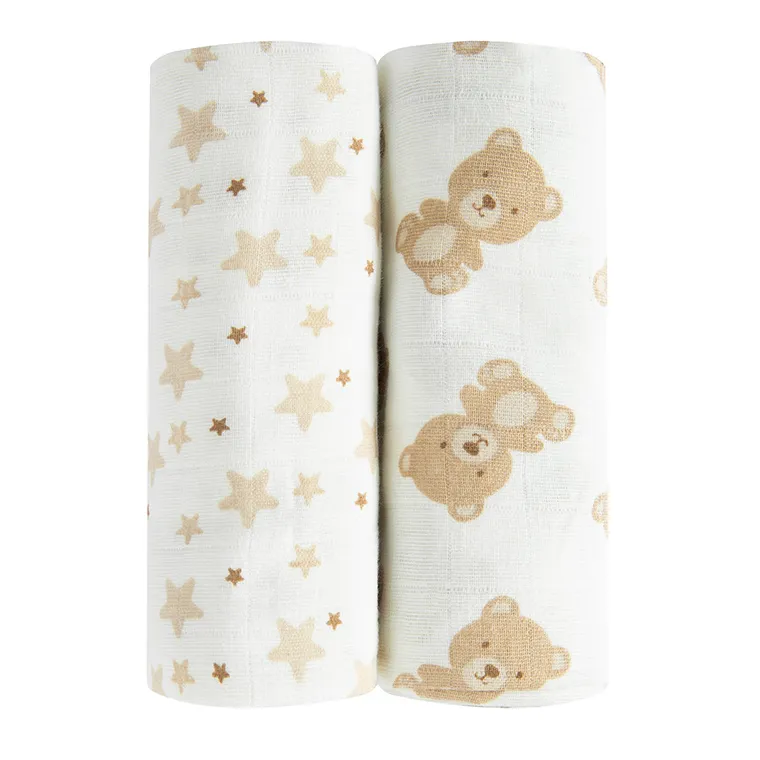 Cool Club, Pieluchy tetrowe niemowlęce, 70-80 cm, ecru, zestaw, 2 szt.