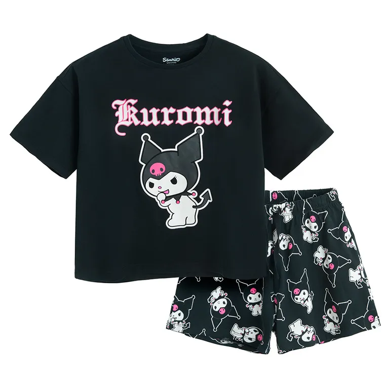 Cool Club, Piżama dziewczęca, czarna, Kuromi