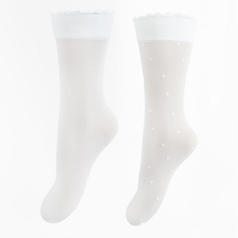 Cool Club, Podkolanówki dziewczęce, białe, 20 DEN, zestaw, 2 szt.