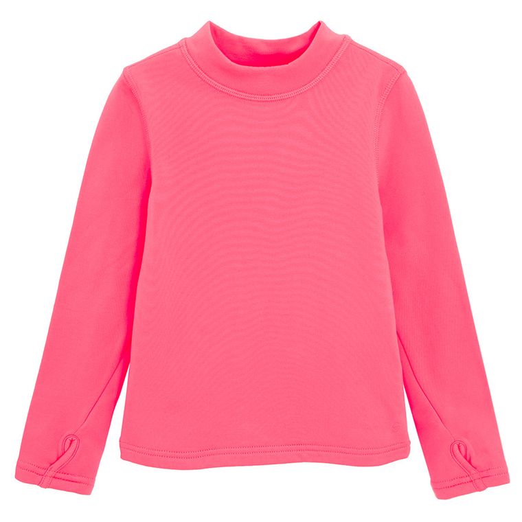 Cool Club, Półgolf termiczny dziewczęcy, ocieplany, różowy fluo