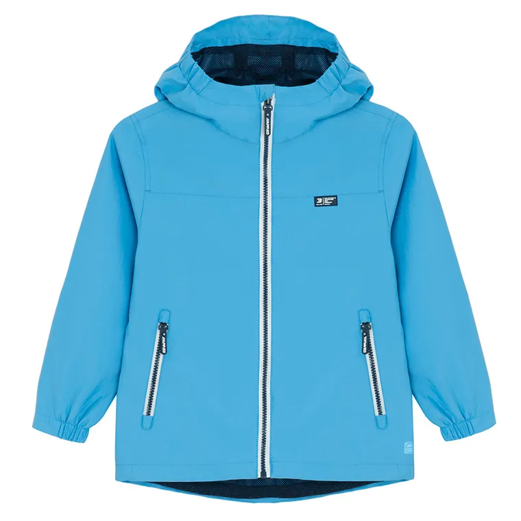 Cool Club, Przeciwdeszczowa kurtka chłopięca z kapturem, niebieska