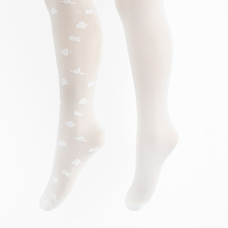 Cool Club, Rajstopy dziewczęce, białe, 20 DEN, zestaw, 2 szt.