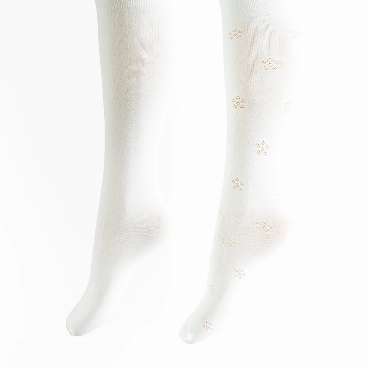 Cool Club, Rajstopy dziewczęce, białe, mikrofibra, 60 DEN, zestaw, 2 szt.