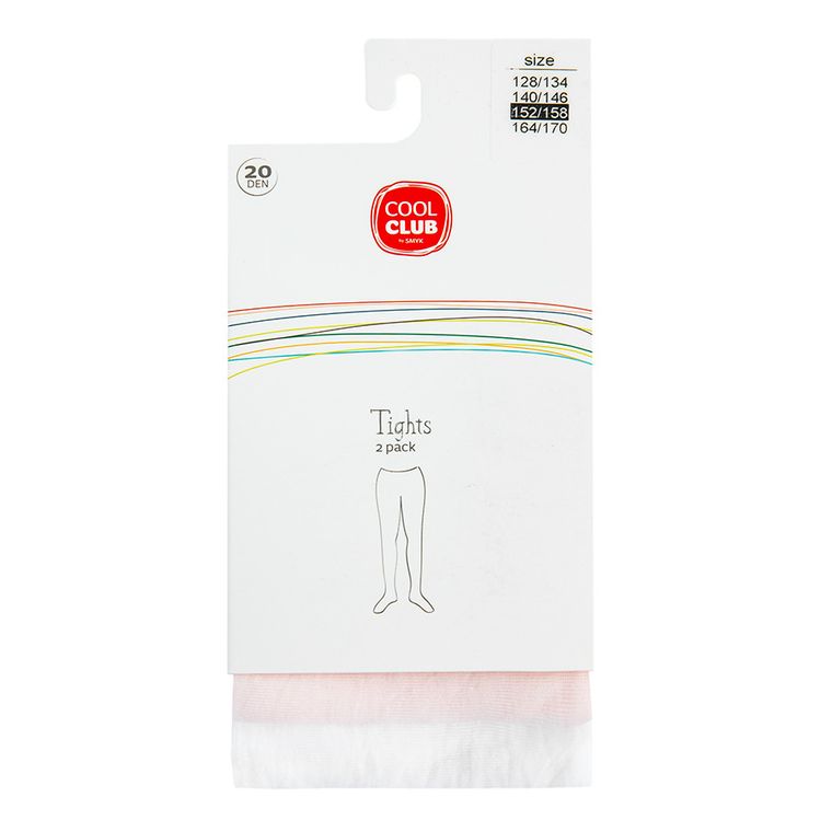 Cool Club, Rajstopy dziewczęce, mix, 20 DEN, zestaw, 2 szt.