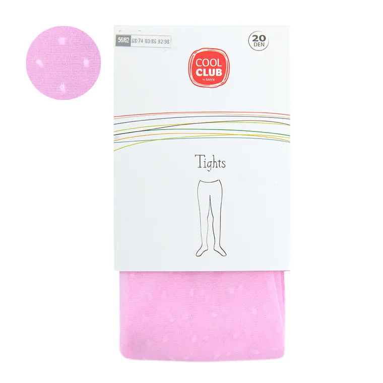 Cool Club, Rajstopy dziewczęce, różowe, 20 DEN