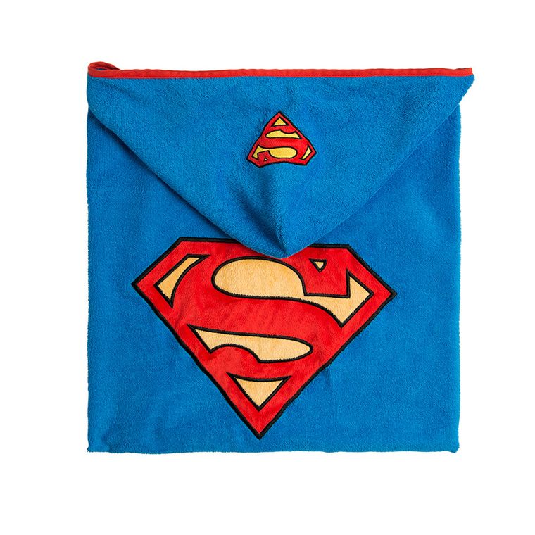Cool CLub, Ręcznik kąpielowy chłopięcy z kapturem, niebieski, Superman