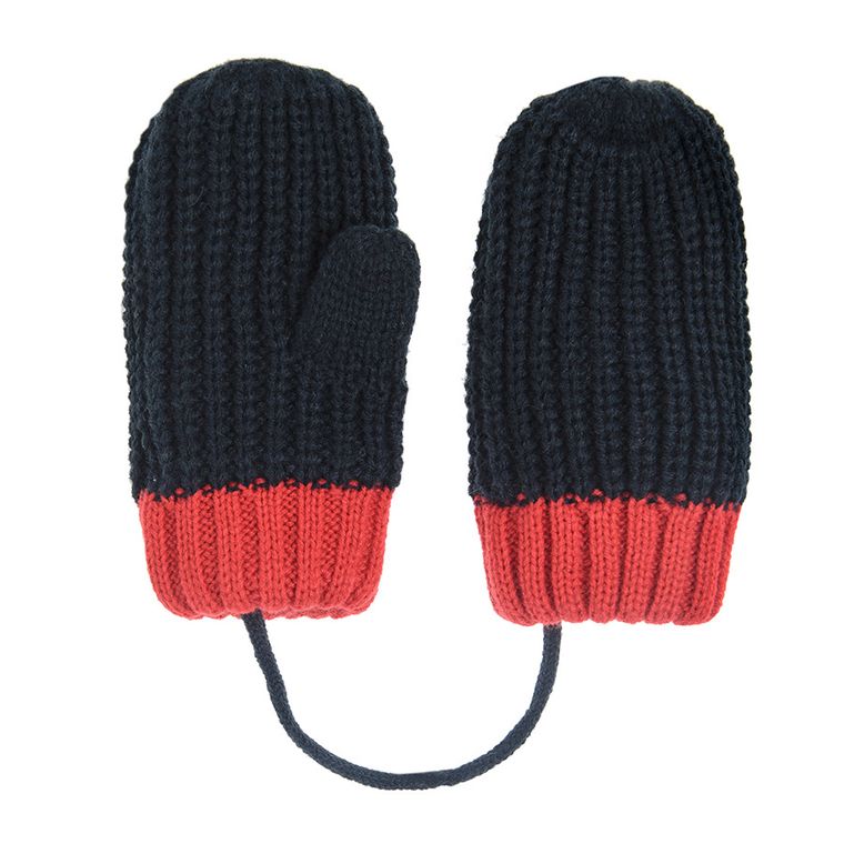 Cool Club, Rękawiczki chłopięce na sznurku, granatowe