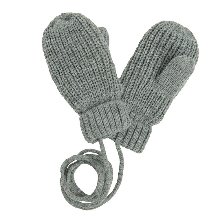 Cool Club, Rękawiczki chłopięce na sznurku, szare