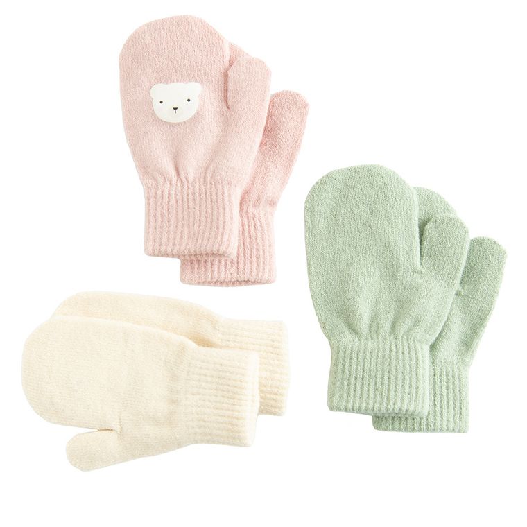 Cool Club, Rękawiczki dziewczęce, mix, zestaw, 3 szt.