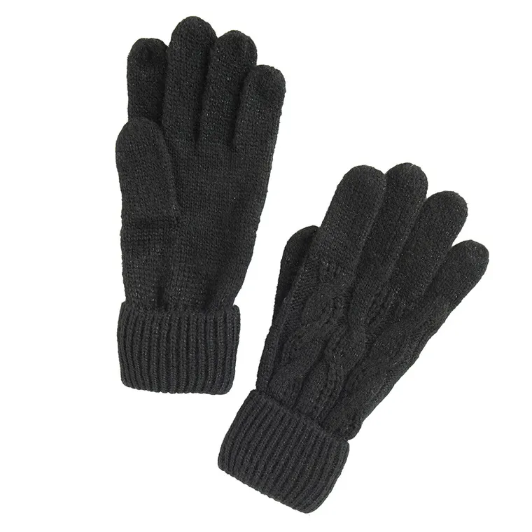 Cool Club, Rękawiczki dziewczęce z wełną, czarne