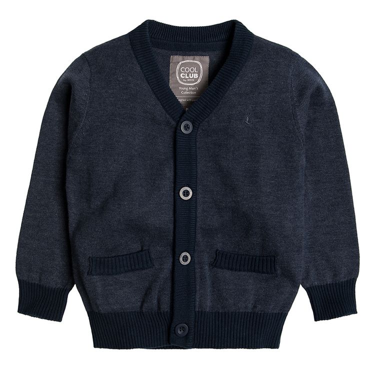 Cool Club, Rozpinany sweter chłopięcy, granatowy