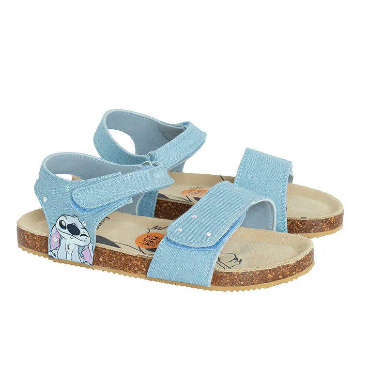Cool Club, Sandały dziewczęce, niebieskie, skórzana wkładka, Lilo i Stitch