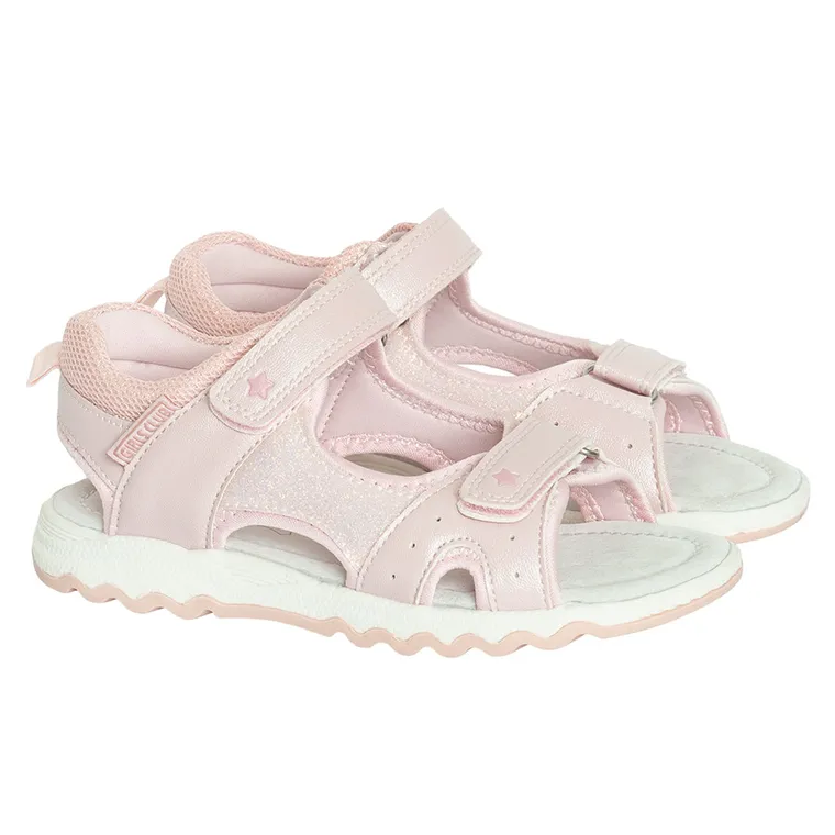Cool Club, Sandały dziewczęce, różowe, skórzana wkładka