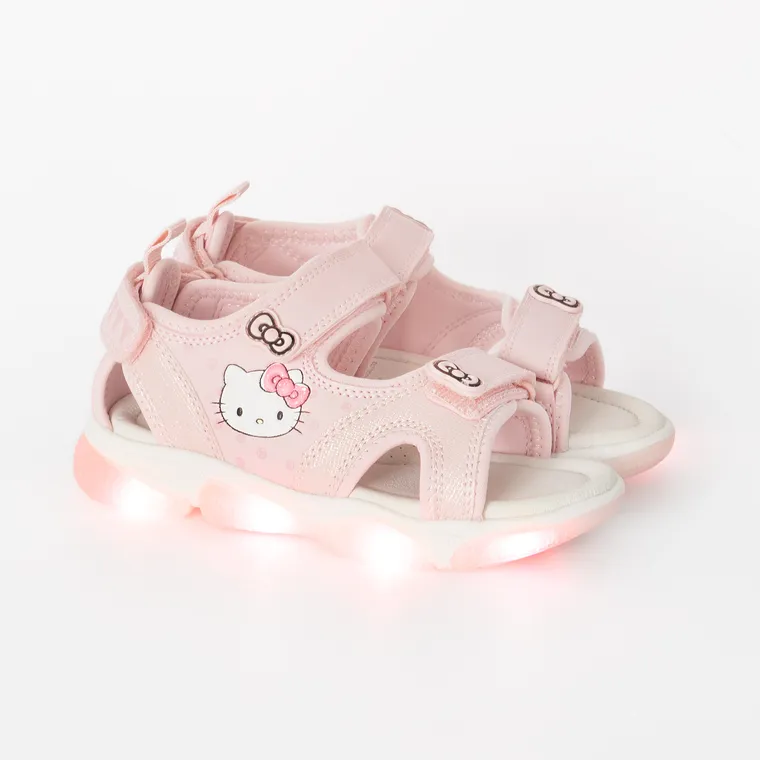 Cool Club, Sandały dziewczęce, różowe, świecąca podeszwa, Hello Kitty