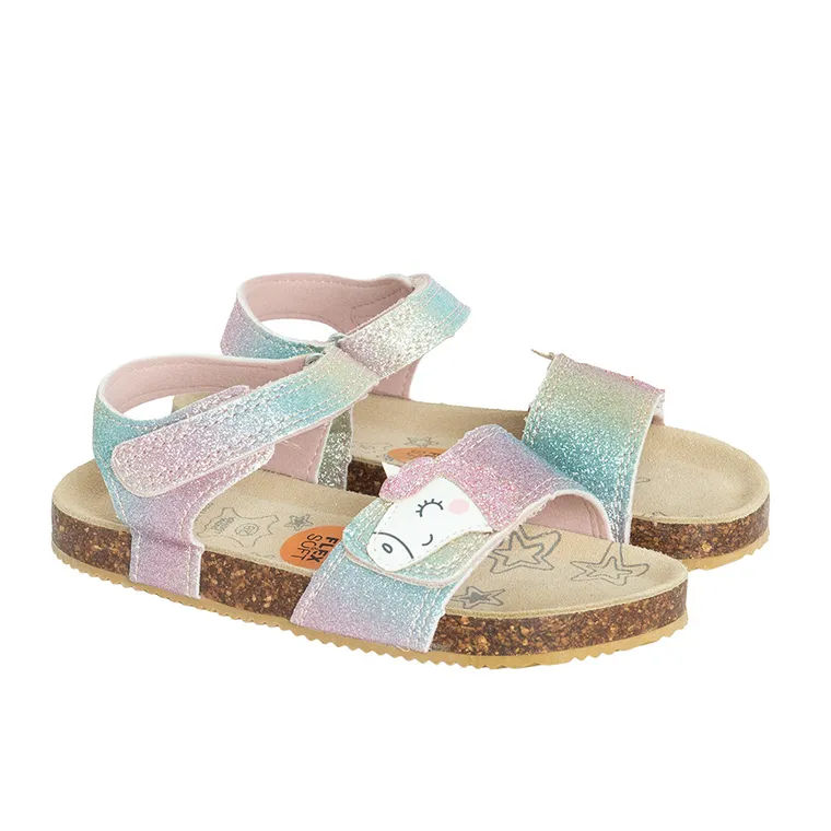 Cool Club, Sandały dziewczęce, skórzana wkładka, mix