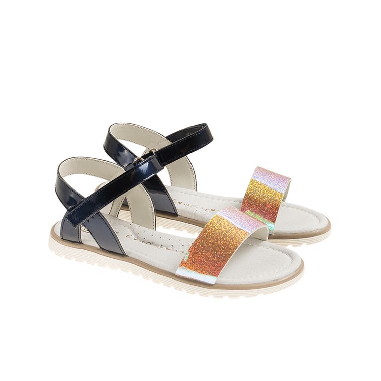 Cool Club, Sandały dziewczęce, złoto-granatowe