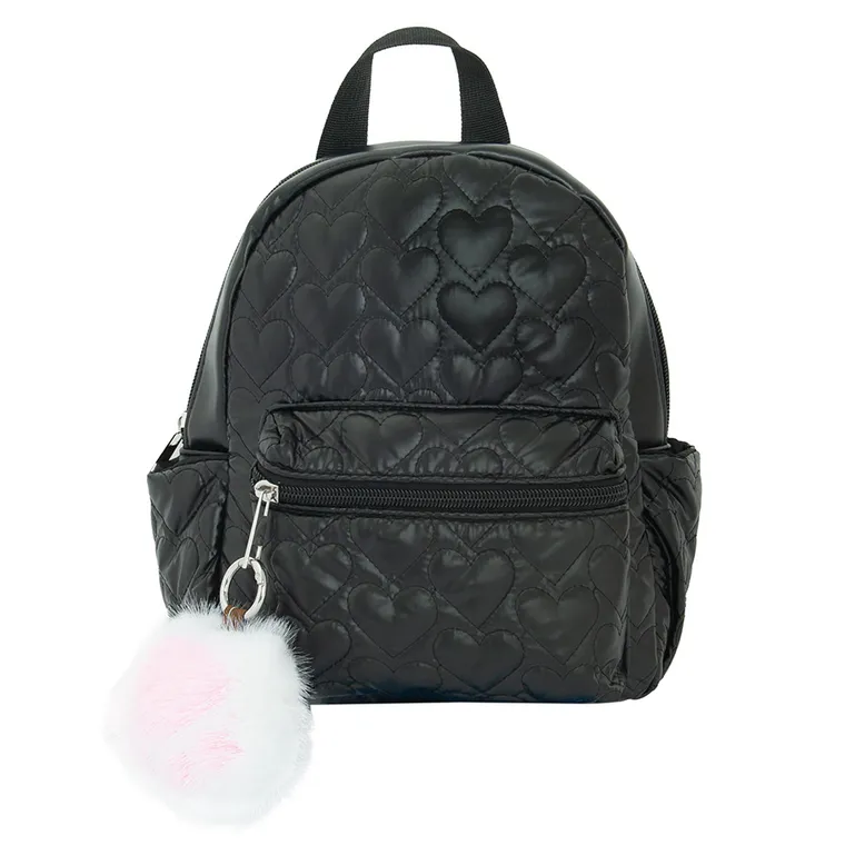 Cool Club, Serduszka, plecak z breloczkiem, czarny