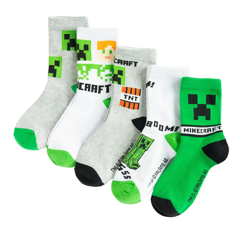 Cool Club, Skarpetki chłopięce, mix, Minecraft, zestaw, 5 szt.