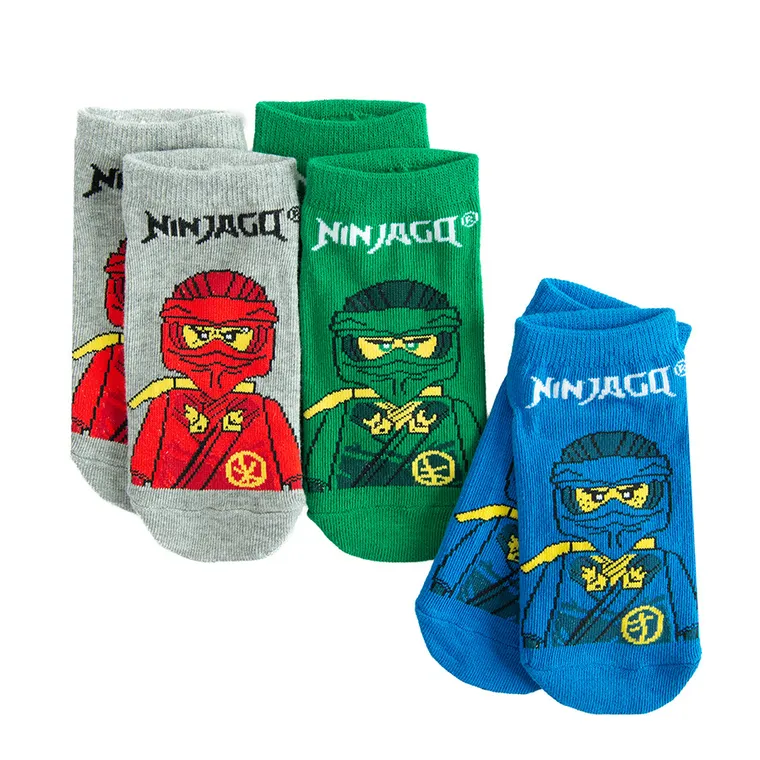 Cool Club, Skarpetki chłopięce, stopki, mix, Lego Ninjago, zestaw, 3 szt.