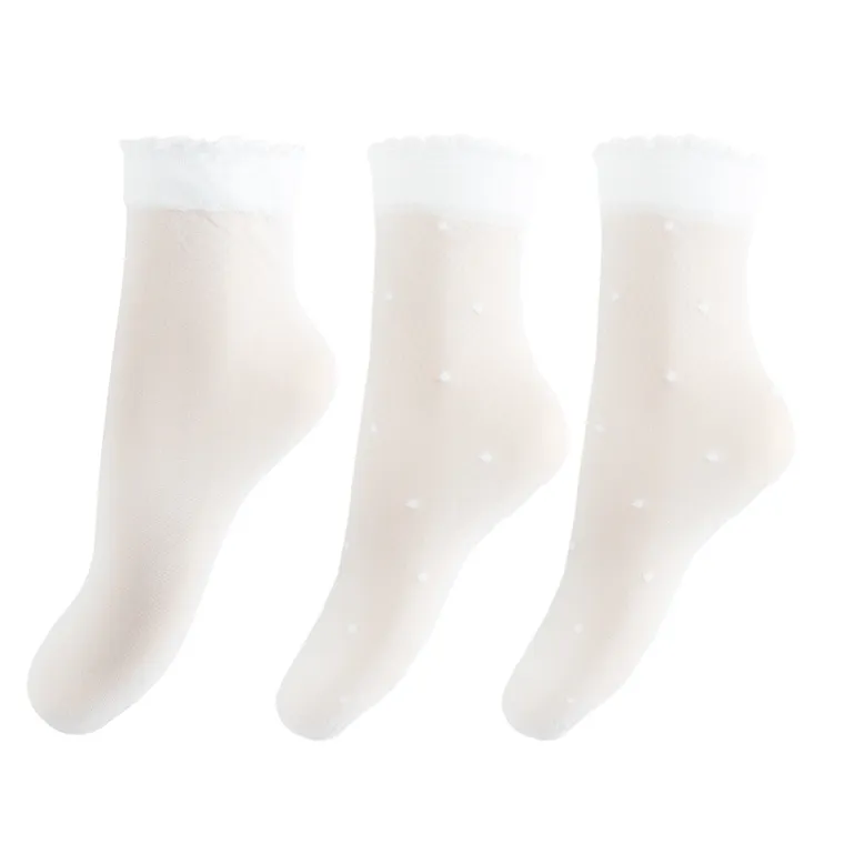 Cool Club, Skarpetki dziewczęce, białe, 20 DEN, zestaw, 3 szt.