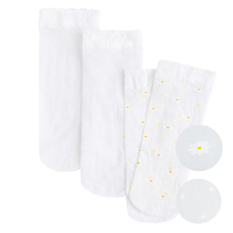 Cool Club, Skarpetki dziewczęce, białe, mikrofibra, zestaw, 3 szt.