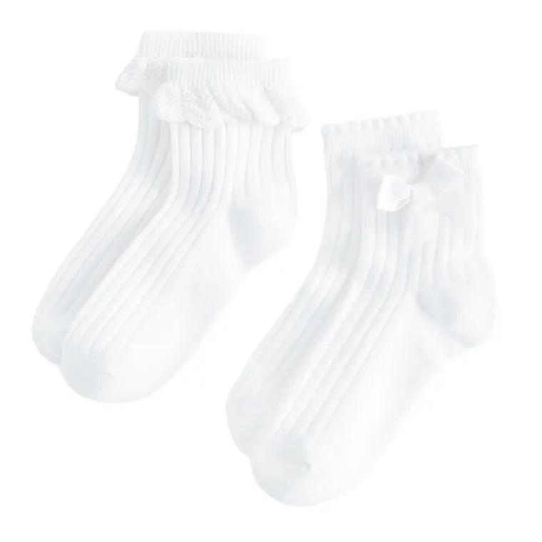 Cool Club, Skarpetki dziewczęce, białe, zestaw, 2 szt.