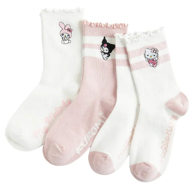 Cool Club, Skarpetki dziewczęce, mix, zestaw, 3 szt., Hello Kitty and Friends