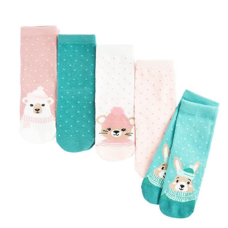 Cool Club, Skarpetki dziewczęce, mix, zestaw, 5 szt.