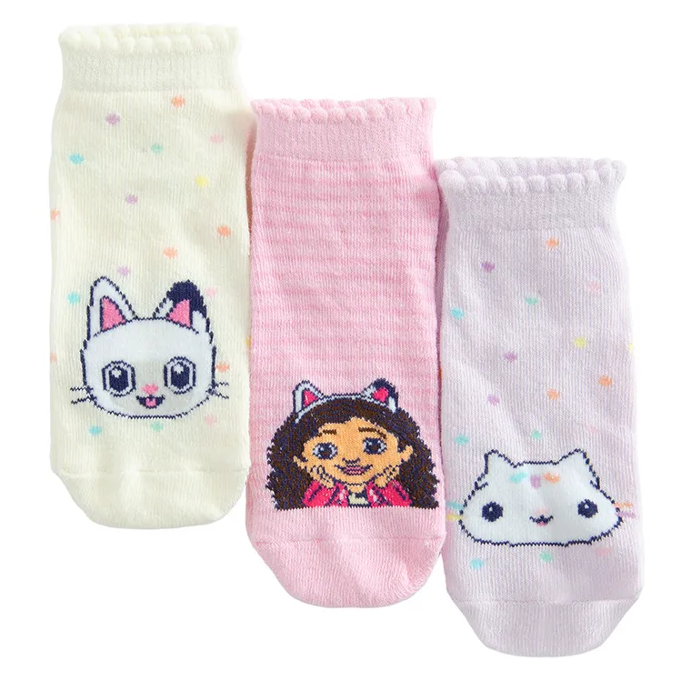 Cool Club, Skarpetki dziewczęce, stopki, mix, Koci Domek Gabi, zestaw, 3 szt.