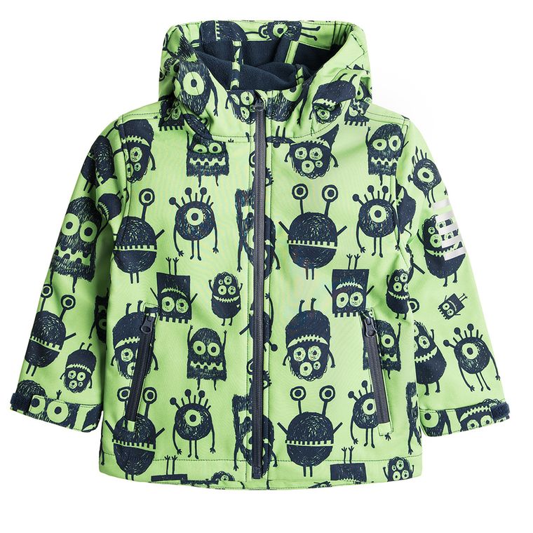 Cool Club, Softshell chłopięcy, zielony, potworki