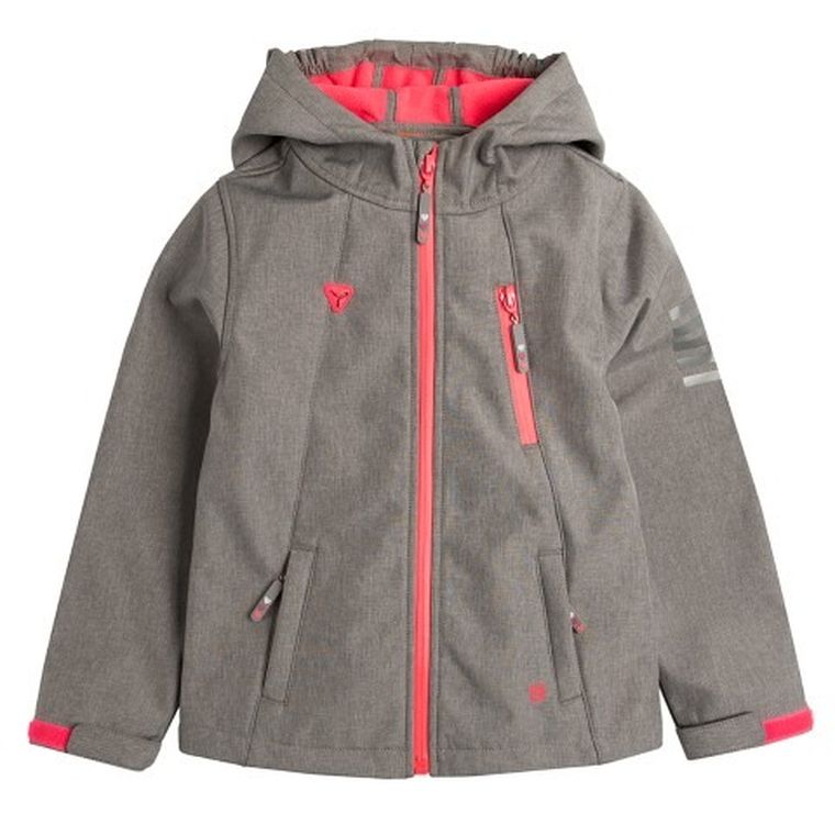 Cool Club, Softshell dziewczęcy, szary