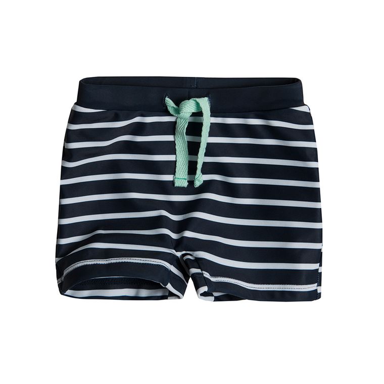 Cool Club, Spodenki kąpielowe chłopięce, granatowe, paski