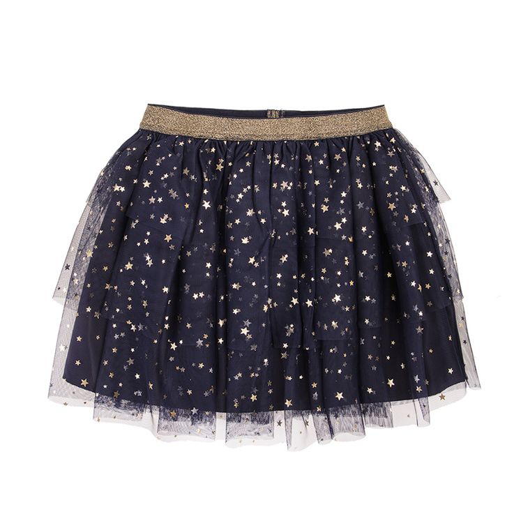 Cool Club, Spódnica dziewczęca, granatowa, tiulowa, gwiazdki