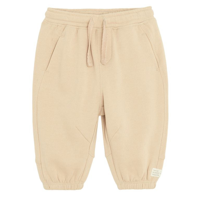 Cool Club, Spodnie dresowe chłopięce, beżowe