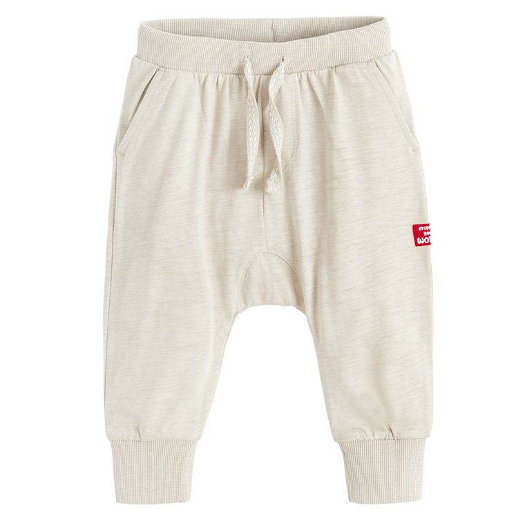 Cool Club, Spodnie dresowe chłopięce, beżowe