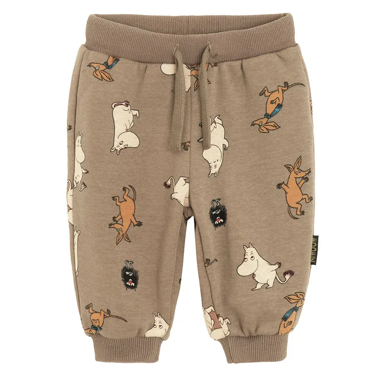Cool Club, Spodnie dresowe chłopięce, brązowe, Muminki