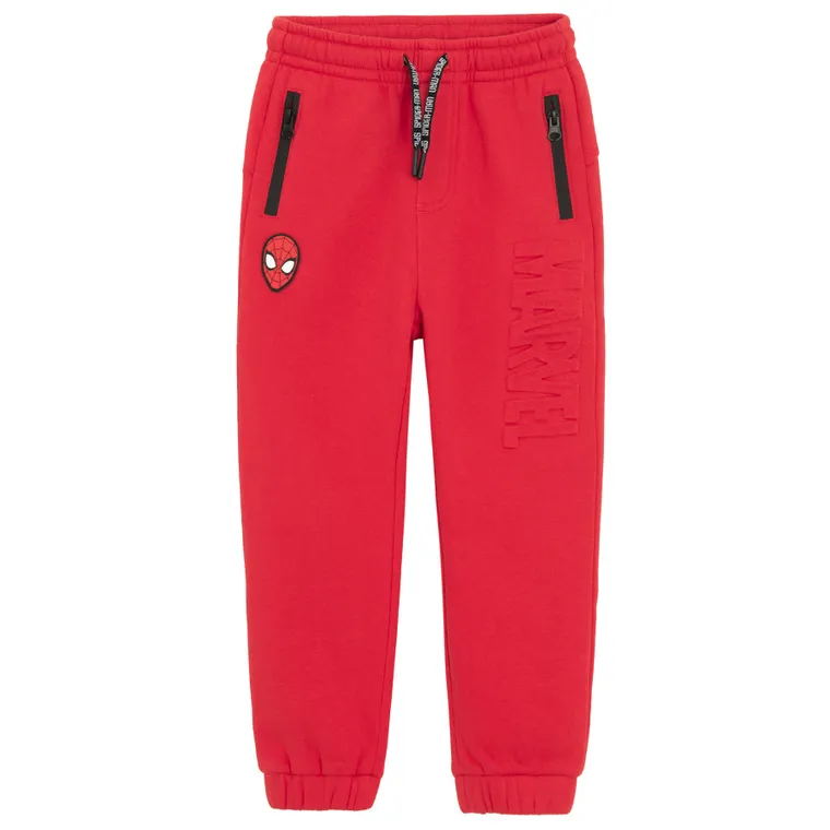 Cool Club, Spodnie dresowe chłopięce, czerwone, Spider-Man