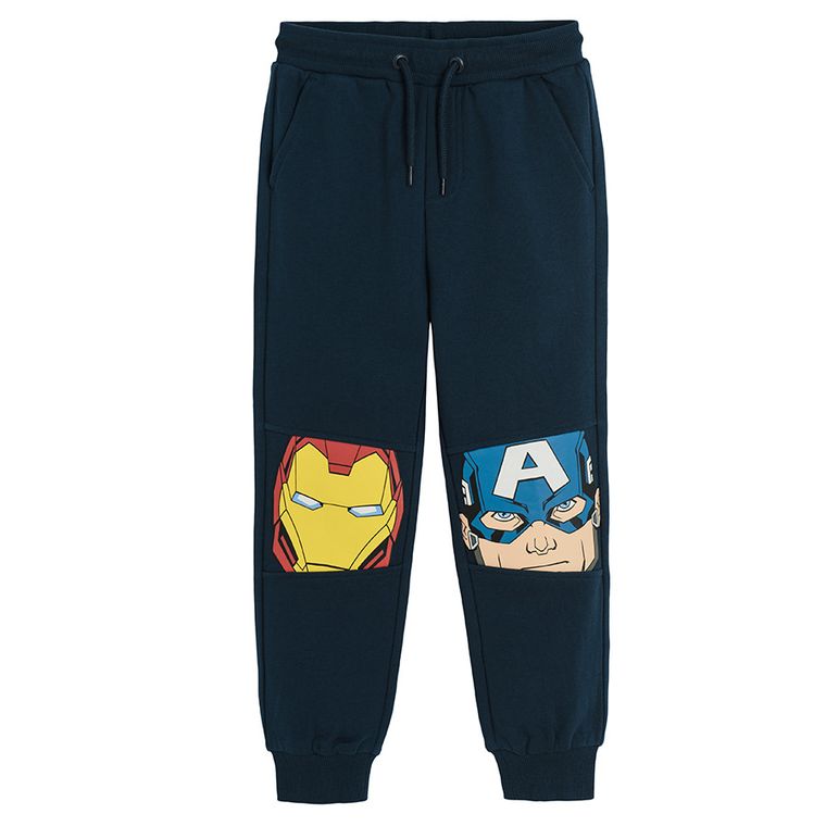 Cool Club, Spodnie dresowe chłopięce, granatowe, Marvel Super Heroes
