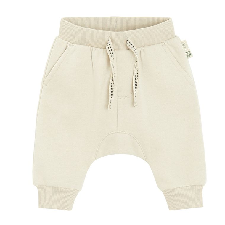 Cool Club, Spodnie dresowe chłopięce, ocieplane, beżowe