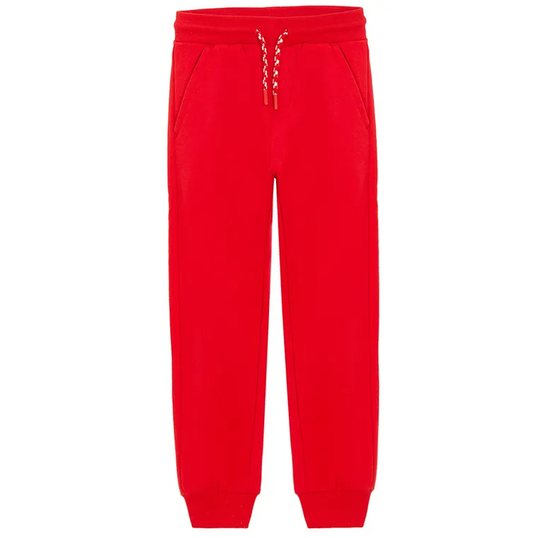 Cool Club, Spodnie dresowe chłopięce, ocieplane, czerwone