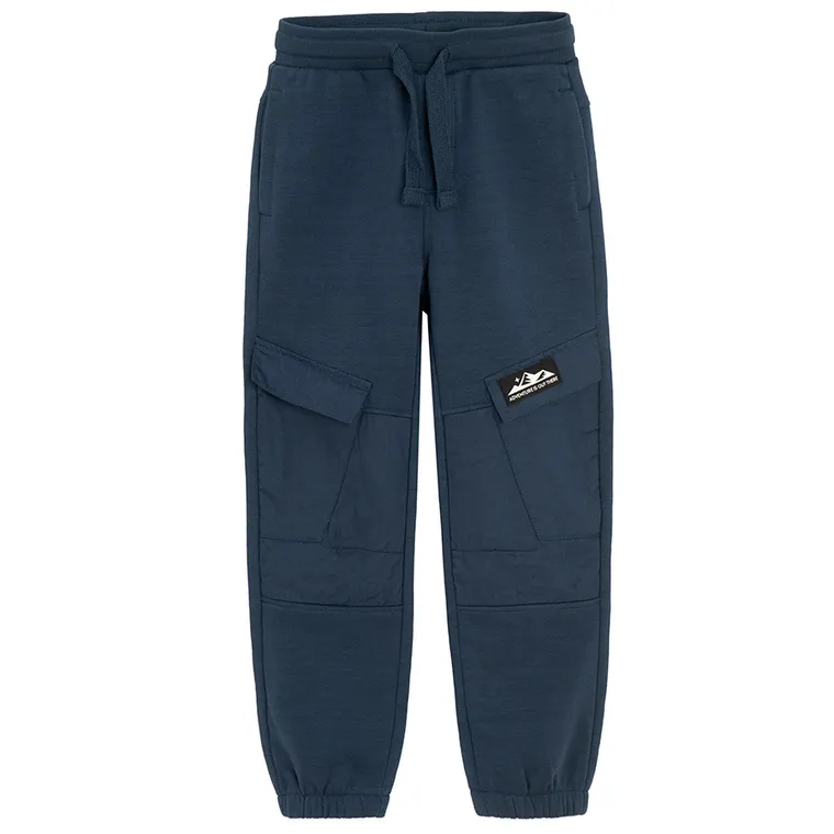 Cool Club, Spodnie dresowe chłopięce, ocieplane, granatowe