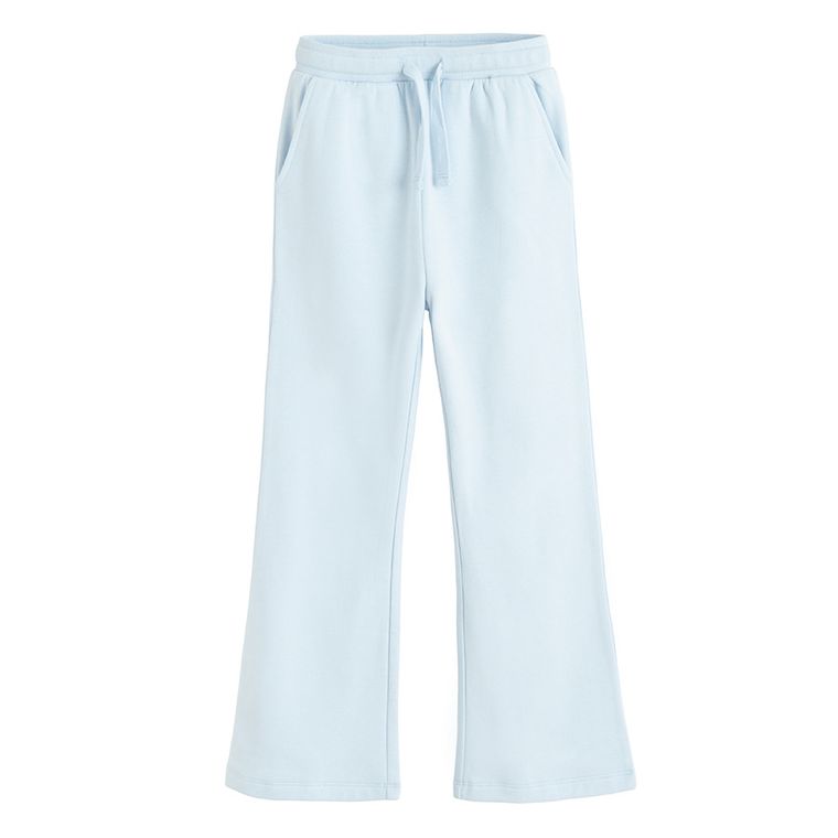 Cool Club, Spodnie dresowe dziewczęce, flare, ocieplane, niebieskie