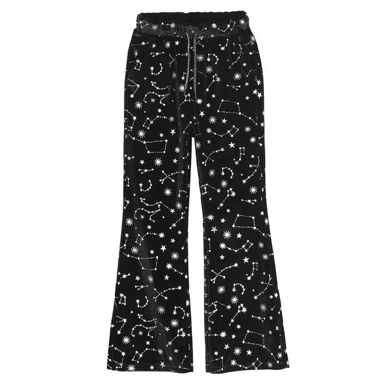 Cool Club, Spodnie dresowe dziewczęce, flare, welurowe, czarne