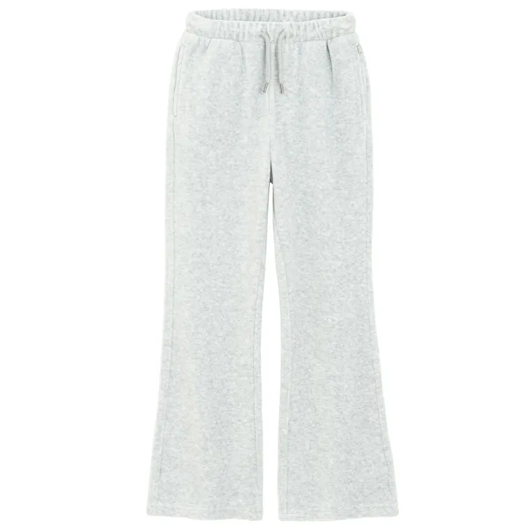 Cool Club, Spodnie dresowe dziewczęce, flare, welurowe, szare