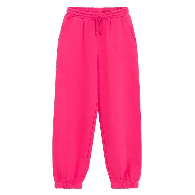 Cool Club, Spodnie dresowe dziewczęce, ocieplane, różowe
