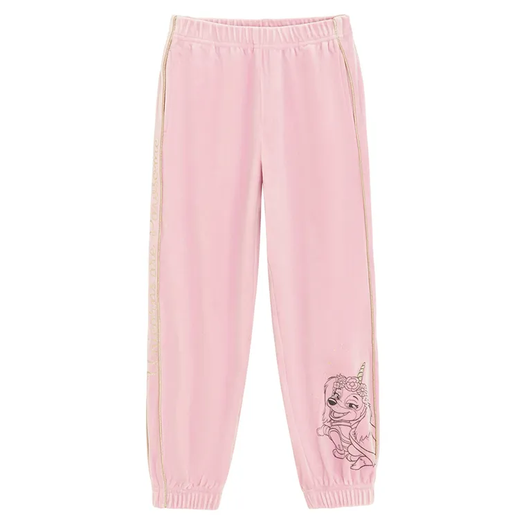 Cool Club, Spodnie dresowe dziewczęce, welurowe, różowe, Psi Patrol