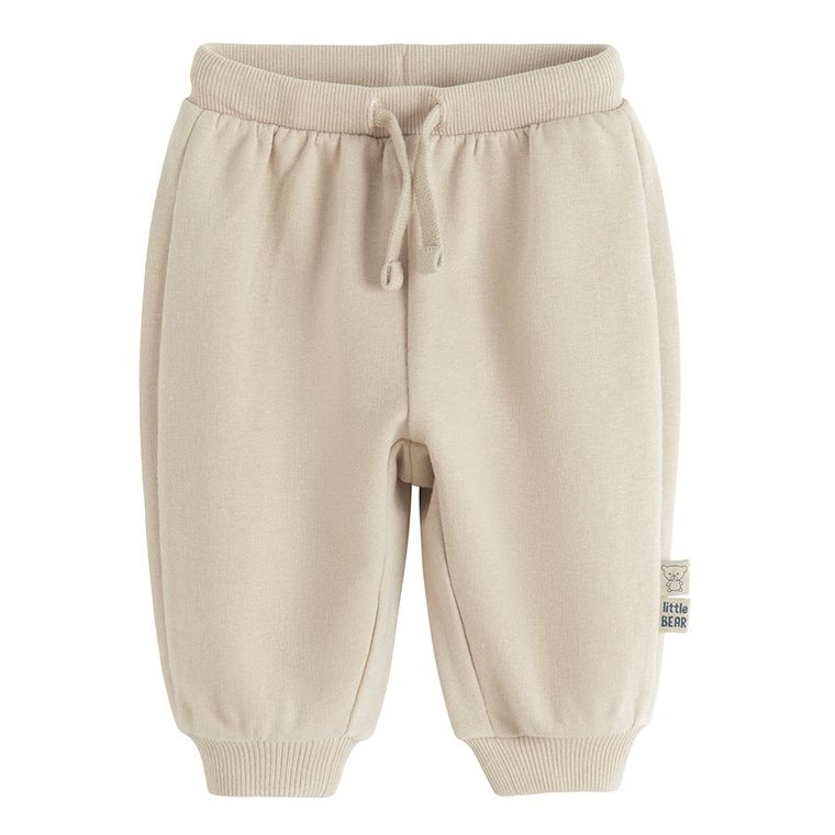 Cool Club, Spodnie dresowe niemowlęce, beżowe