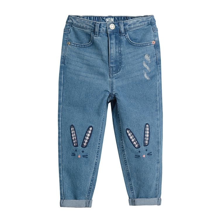 Cool Club, Spodnie jeansowe dziewczęce, mom fit, denim